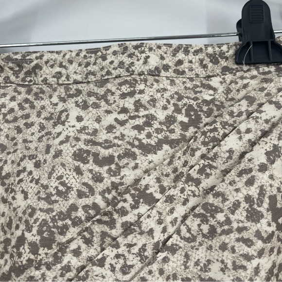 Free People Printed Fake Out Leopard Print Faux Wrap Mini Skirt - Picture 3 of 13